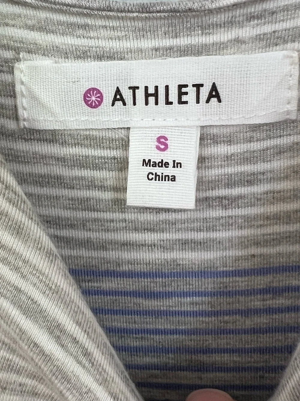 Athleta Santa Maria Sleeveless Dress Gray Striped Size Small - Picture 5 of 11